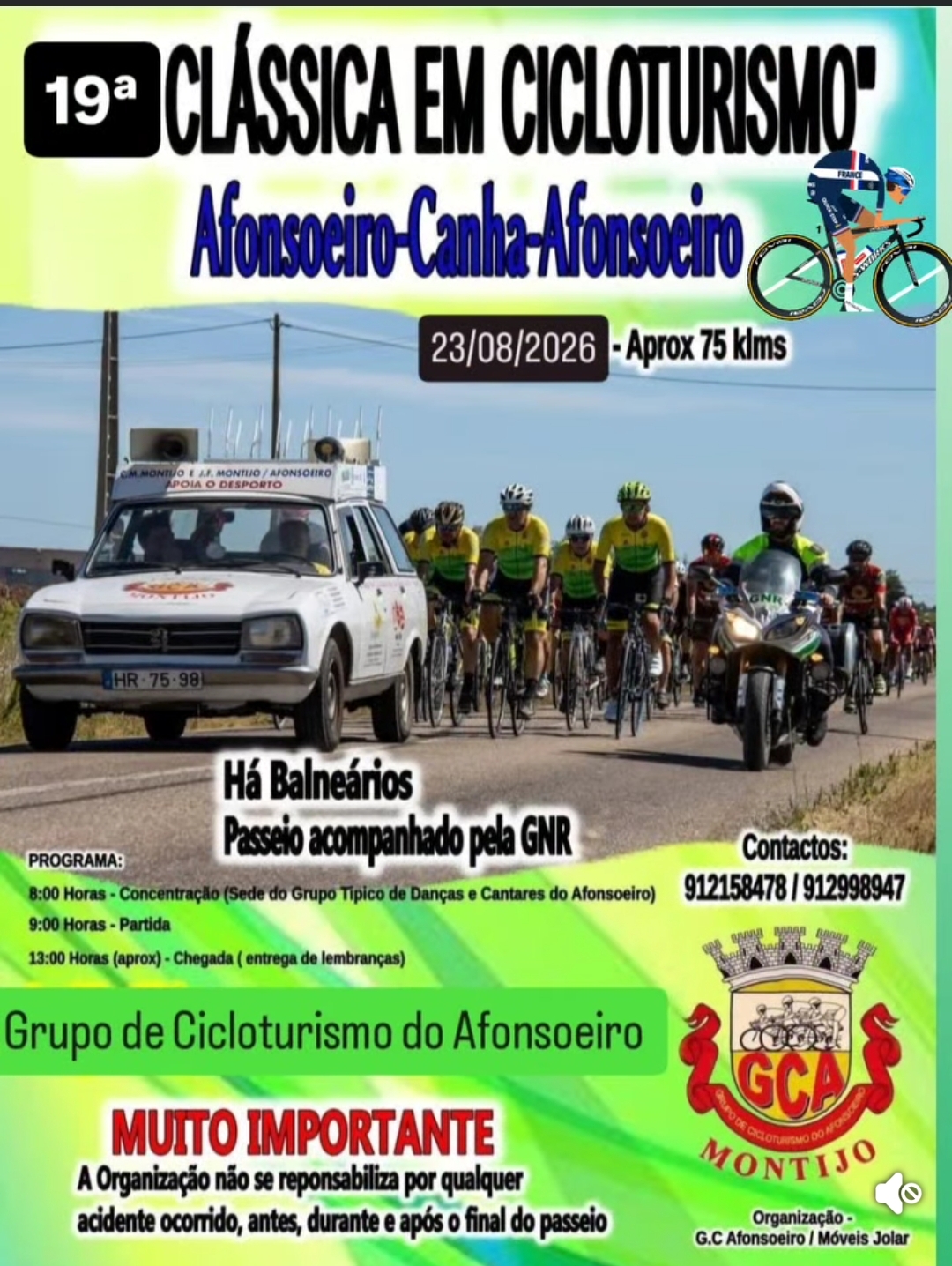 19.ª CLÁSSICA EM CICLOTURISMO AFONSOEIRO-CANHA-AFONSOEIRO