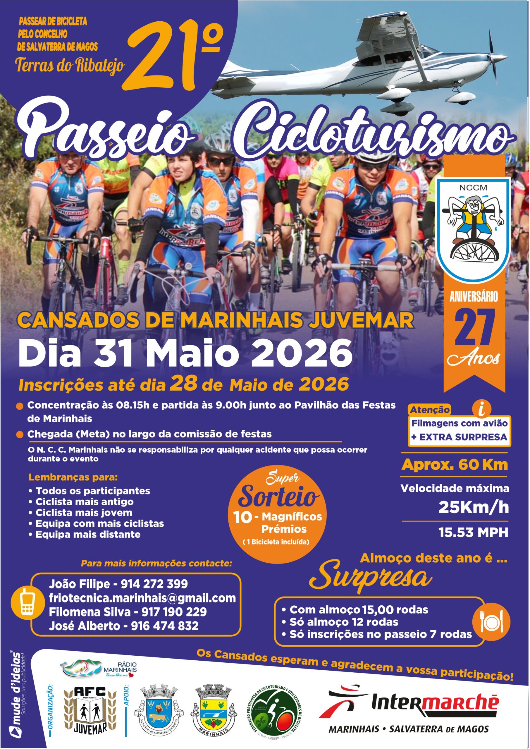 21º PASSEIO DE CICLOTURISMO “OS CANSADOS DE MARINHAIS”